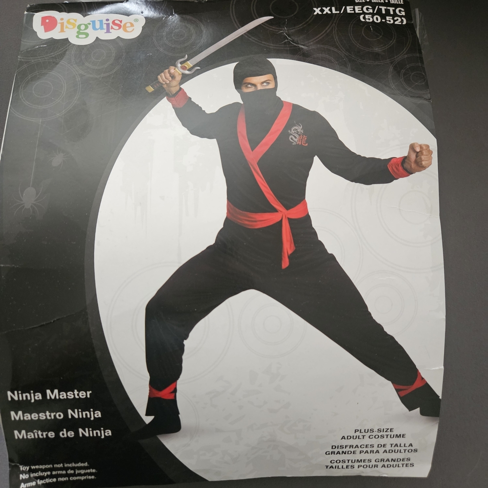 Disguise Ninja Master Kids Costume - Black and Red